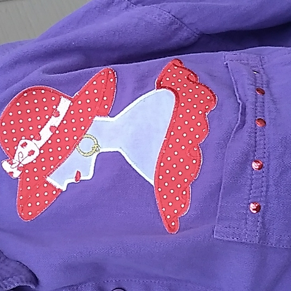 Las Olas Long Sleeve Purple Red Hat Society Shirt Size Large - Picture 4 of 9